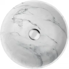 Раковина-чаша Omoikiri Hitomi-WH Marble 4972078 41x41 см, накладная, белый мрамор