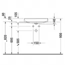 Раковина 60x34,5 см Duravit DuraSquare 2355600000