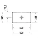 Раковина 60x34,5 см Duravit DuraSquare 2355600000