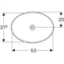 Раковина 55x40 см Geberit VariForm 500.718.01.2