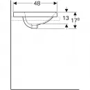Раковина 60x48 см Geberit VariForm 500.726.01.2