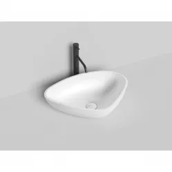 Раковина-чаша Salini S-Sense Gloria 06 1102106G 56x39,5 см, накладная, белый глянец