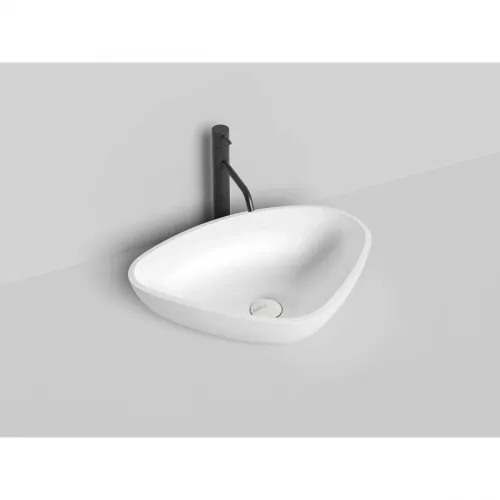 Раковина-чаша Salini S-Sense Gloria 06 1102106G 56x39,5 см, накладная, белый глянец