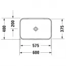 Раковина 60x40 см Duravit Happy D.2 Plus 2359601300