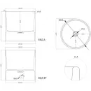 Раковина-чаша Salini S-Stone Armonia 04 130118MF 46x46 см, накладная, покраска по RAL матовый полностью