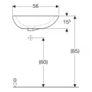 Раковина 56x40 см Geberit Citterio 500.543.01.1