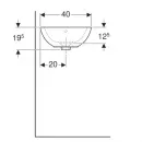 Раковина 56x40 см Geberit Citterio 500.543.01.1