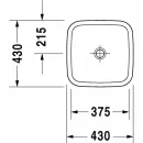 Раковина 43x43 см Duravit DuraStyle 0349430000
