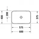 Раковина 60x40 см Duravit Happy D.2 Plus 2359600000