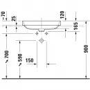Раковина 60x40 см Duravit Happy D.2 Plus 2359600000