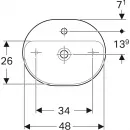 Раковина 50x40 см Geberit VariForm 500.776.01.2