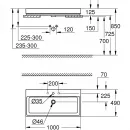 Раковина 100x49 см Grohe Cube Ceramic 3947500H