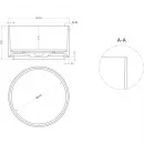Раковина-чаша Salini S-Sense Armonia Round 02 130412GF 45x45 см, накладная, покраска по RAL глянец полностью
