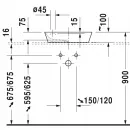 Раковина 46x46 см Duravit Cape Cod 2340460000
