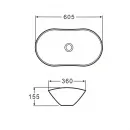 Раковина 60,5x36 см BelBagno BB1404-H311