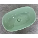 Раковина-чаша Salini S-Sense Sofia 1101106GF6019 56x33,5 см, накладная, бело-зеленый глянец