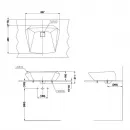 Раковина 60,7x48,3 см Toto Jewelhex LW681B#W