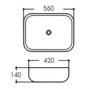 Раковина-чаша Aquatek AQ5526-MB 56x42 см, накладная, черный матовый