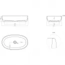 Раковина-чаша Salini S-Stone Luce 110721MF 69x39,5 см, накладная, покраска по RAL матовый полностью