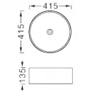 Раковина-чаша Aquatek Европа AQ5558-MW 41,5x41,5 см, накладная, белый матовый