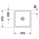 Раковина 47x47 см Duravit Starck 1 0387470028
