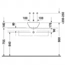 Раковина 33 см Duravit Starck 1 0408330000