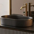 Раковина-чаша Abber Bequem AC2116MB 57,5x36 см, накладная, черный матовый
