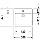 Раковина 50x47 см Duravit Vero 0452500000