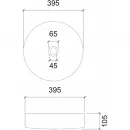 Раковина-чаша Abber Glas AK2301GG 39,5x39,5 см, накладная, золотой