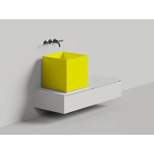 Раковина-чаша Salini S-Sense Armonia Square 03 130513GF 45x45 см, накладная, покраска по RAL глянец полностью