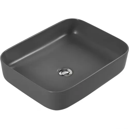 Раковина-чаша Aquatek Вега AQ5515-MG 50x39 см, накладная, серый матовый