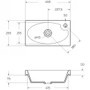 Раковина 45,5x25,5 см BelBagno Pietra Mini BB-460-PM-LVB
