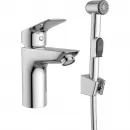 Смеситель для раковины BelBagno Due DUE-LVM/HGN-CRM-W0 с гигиеническим душем, без донного клапана, хром