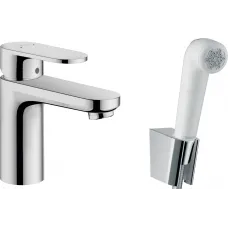 Смеситель для раковины без донного клапана с гигиеническим душем Hansgrohe Vernis Blend 71215000