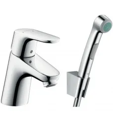 Смеситель для раковины с гигиеническим душем, без донного клапана Hansgrohe Focus E2 31926000