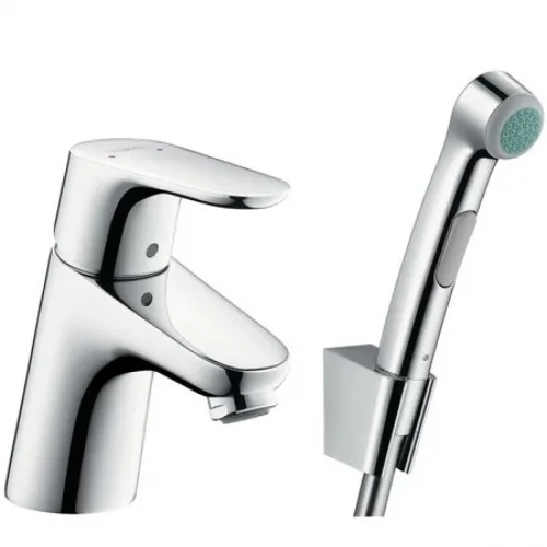 Смеситель для раковины с гигиеническим душем, без донного клапана Hansgrohe Focus E2 31926000