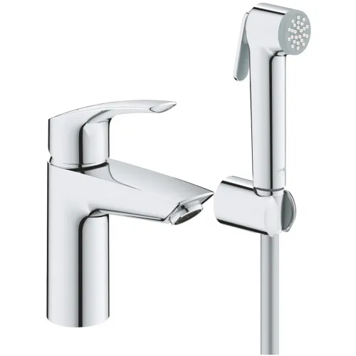 Смеситель для раковины без донного клапана с гигиеническим душем Grohe Eurosmart 23124003