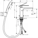 Смеситель для раковины Hansgrohe Tecturis E 73210000 с гигиеническим душем, донным клапаном, хром