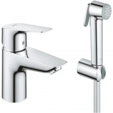 Смеситель для раковины с гигиеническим душем без донного клапана Grohe BauEdge New 23757001