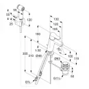 Смеситель для раковины с гигиеническим душем с донным клапаном Kludi Pure&Easy 372590565