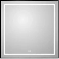 Зеркало BelBagno Kraft SPC-KRAFT-800-800-LED-TCH-WARM-NERO 80x80 см, с LED-подсветкой, сенсорным выключателем, антизапотеванием, черный