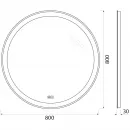 Зеркало 80x80 см BelBagno SPC-RNG-800-LED-TCH-PHONE