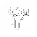 Hansgrohe Porter 27507000 Держатель ручного душа с подключением душевого шланга