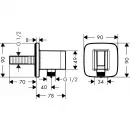 Шланговое подключение с держателем для душа Hansgrohe Fixfit Porter E 26485000