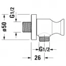 Подключение для душевого шланга с держателем Duravit UV0630007000