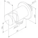 Подключение для душевого шланга с держателем Am.Pm F0602100