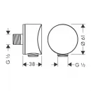 Шланговое подключение Hansgrohe Fixfit S 27456000