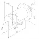 Подключение для душевого шланга с держателем Am.Pm F0602122