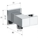 Подключение для душевого шланга с держателем Remer 337SNPO