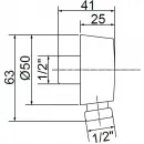 Подключение для душевого шланга Migliore Ricambi ML.RIC-30.254.DO